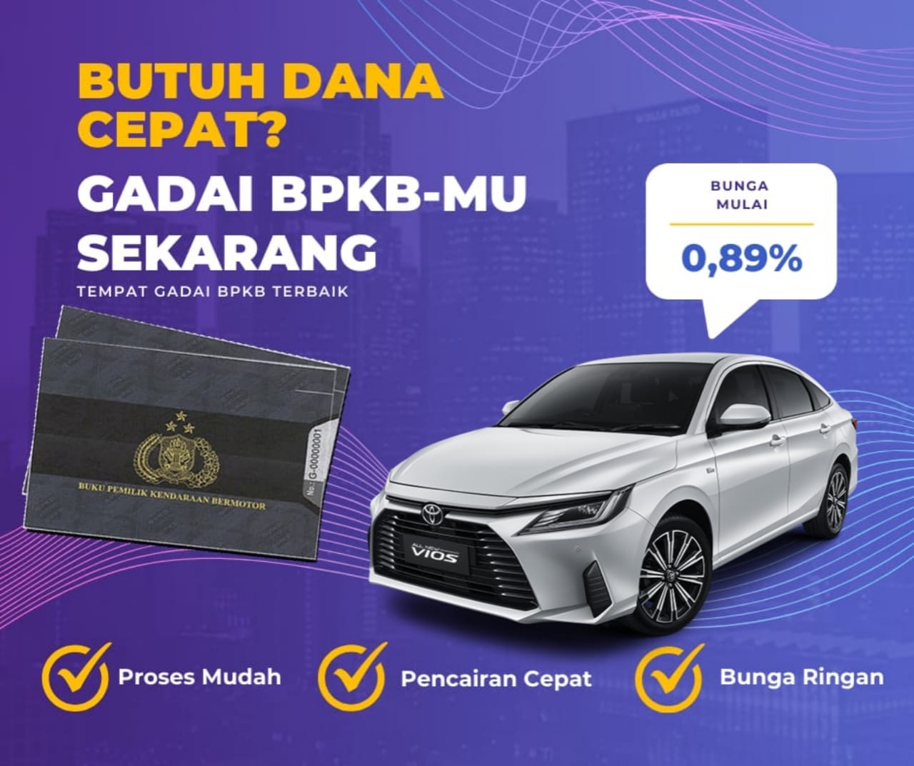 Kredit Jaminan Bpkb Mobil Toyota Vios Dapat Dana Berapa? Seperti Ini Simulasinya